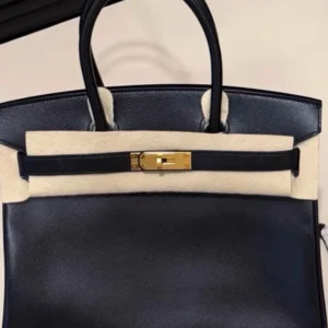 Hermes Black Birkin 30 Epsom leather bag